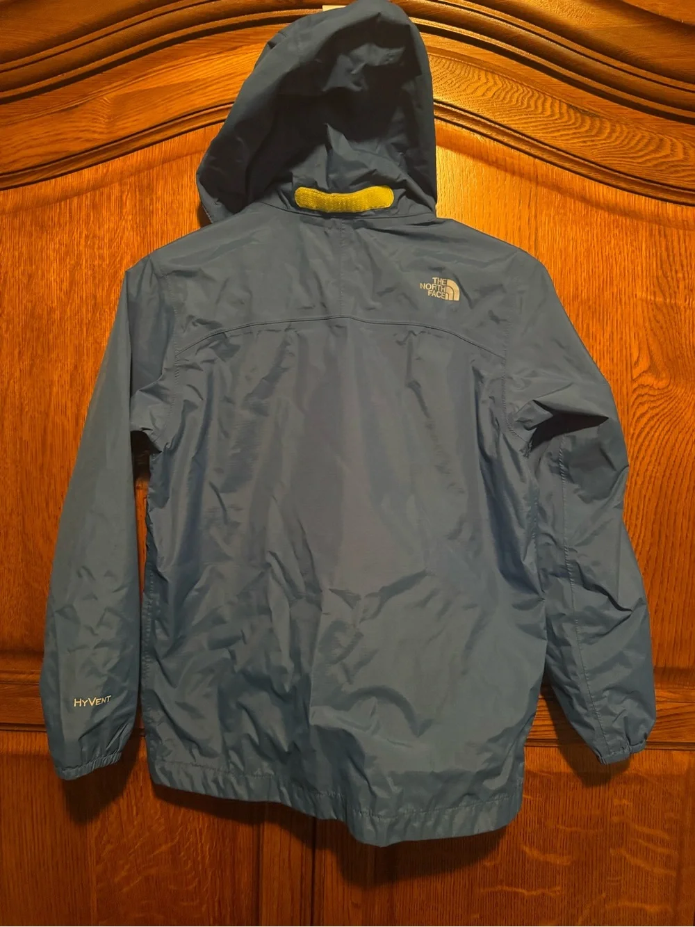 The North Face Boys Resolve Reflective Rain Jacket Blue/Green Size Medium 10-12